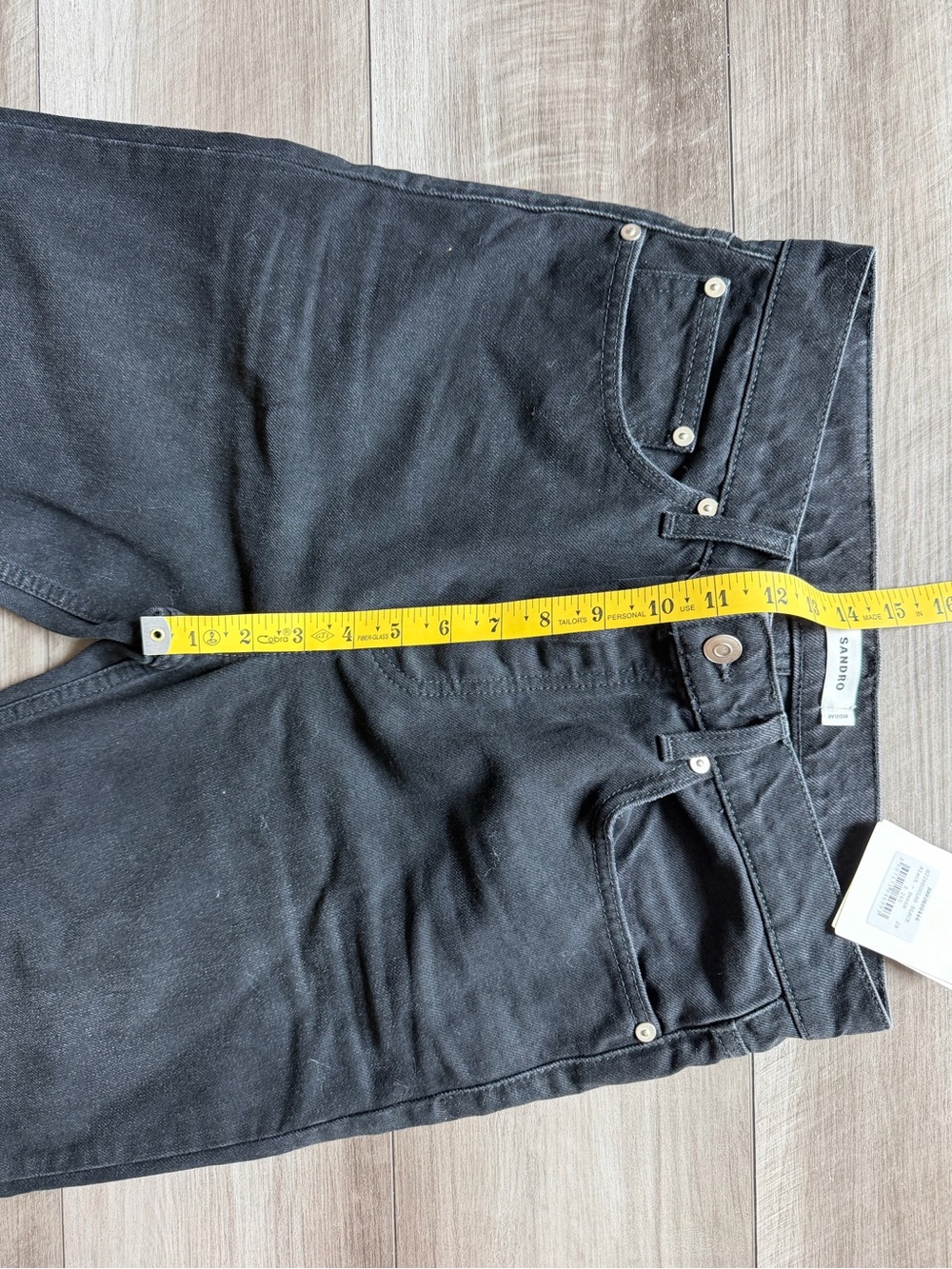 SANDRO Black Straight Jeans 27 - Picture 6 of 8
